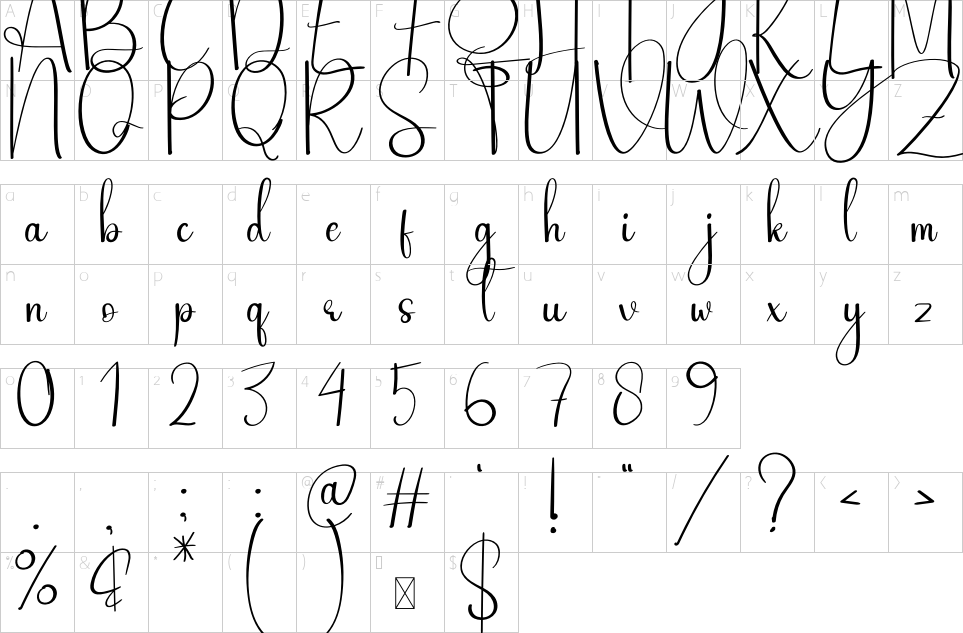 Mapa de caracteres da fonte Saturday Font | 1001 Free Fonts