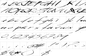 Mapa de caracteres da fonte Saturday Sunday Monday Font | 1001 Free Fonts