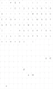 Mapa de caracteres da fonte SAY Something!!!