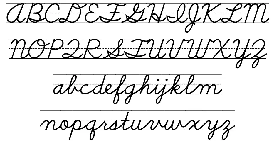 School Script Dashed