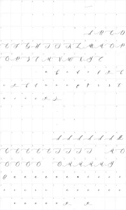 Mapa de caracteres da fonte Schoolkid