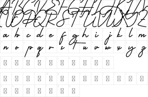 Mapa de caracteres da fonte Seaways Font | 1001 Free Fonts