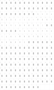 Mapa de caracteres da fonte Signal to Noize