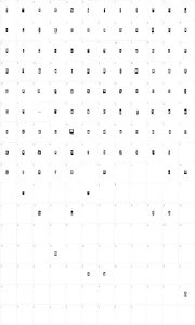 Mapa de caracteres da fonte Slave only dreams to be king