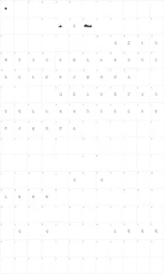 Mapa de caracteres da fonte SLiCk