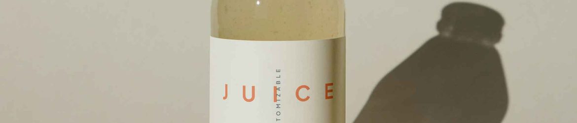 Small Glass Juice Bottle Mockup