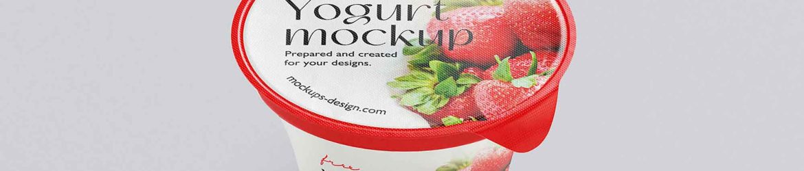 Small Yogurt Cup Mockup