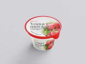 Small Yogurt Cup Mockup