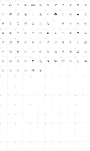 Mapa de caracteres da fonte Smile 2 Me