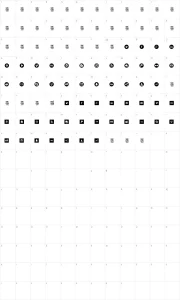 Mapa de caracteres da fonte Social Type