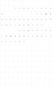 Mapa de caracteres da fonte Soft Ornaments Eleven