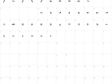 Mapa de caracteres da fonte Soft Ornaments Four