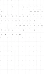 Mapa de caracteres da fonte Soft Ornaments Six