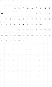 Mapa de caracteres da fonte Soft Ornaments Ten