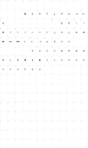 Mapa de caracteres da fonte Soft Ornaments Twelve