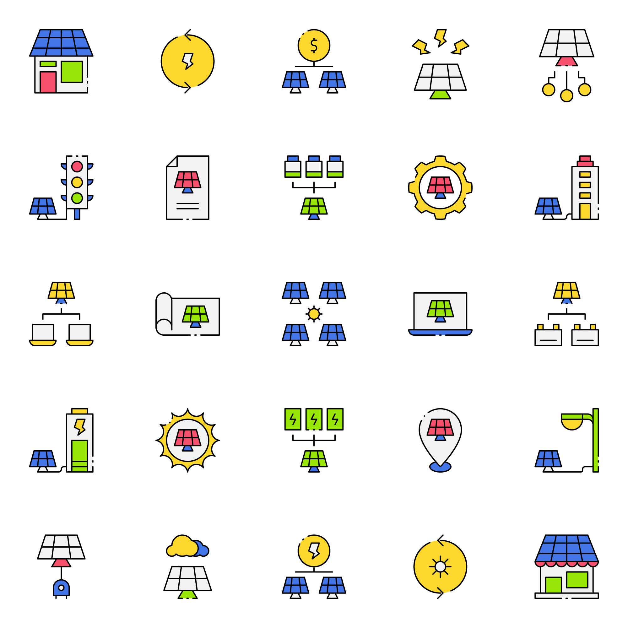 Solar Energy Icons