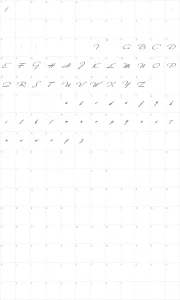 Mapa de caracteres da fonte Soldier William Holmes