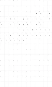 Mapa de caracteres da fonte Something in your eyes