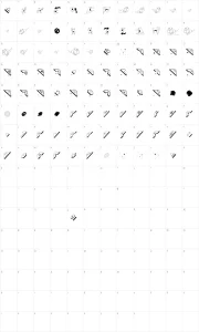 Mapa de caracteres da fonte Space Attacks