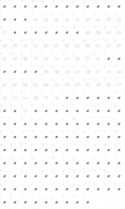 Mapa de caracteres da fonte Spring Bump