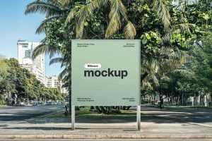 Square City Billboard Mockup