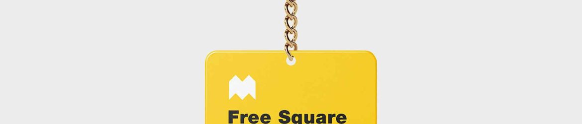 Square Keychain Mockup