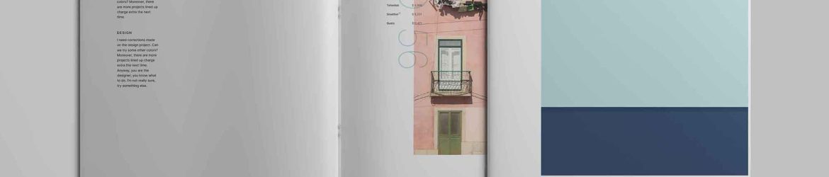Square Saddle Stitch Brochure Mockup
