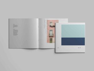 Square Saddle Stitch Brochure Mockup