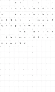 Mapa de caracteres da fonte SquareType B