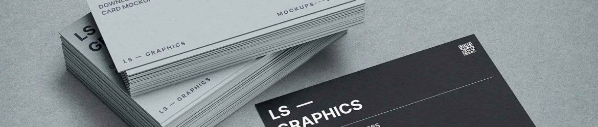 Stacked Business Cards Mockup