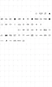 Mapa de caracteres da fonte Stamp Seal TFB