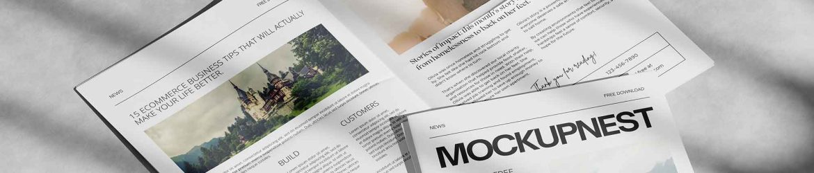 Standard Newspaper Mockup Standard Newspaper Mockup