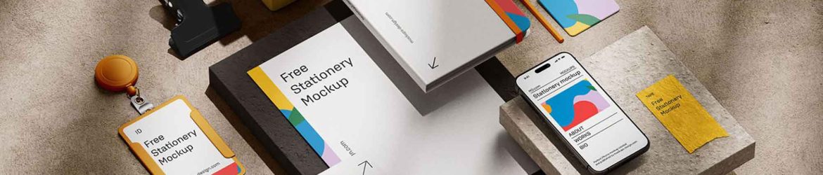 Stationery on Stones Mockup