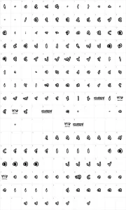 Mapa de caracteres da fonte Street Style