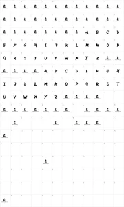 Mapa de caracteres da fonte Street Wild