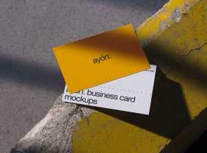 Stylish Business Cards Mockup