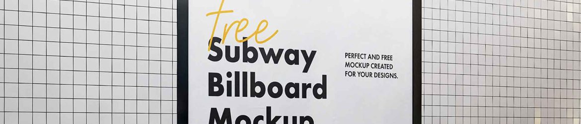 Subway Billboard Mockup