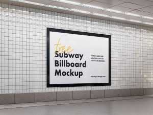 Subway Billboard Mockup