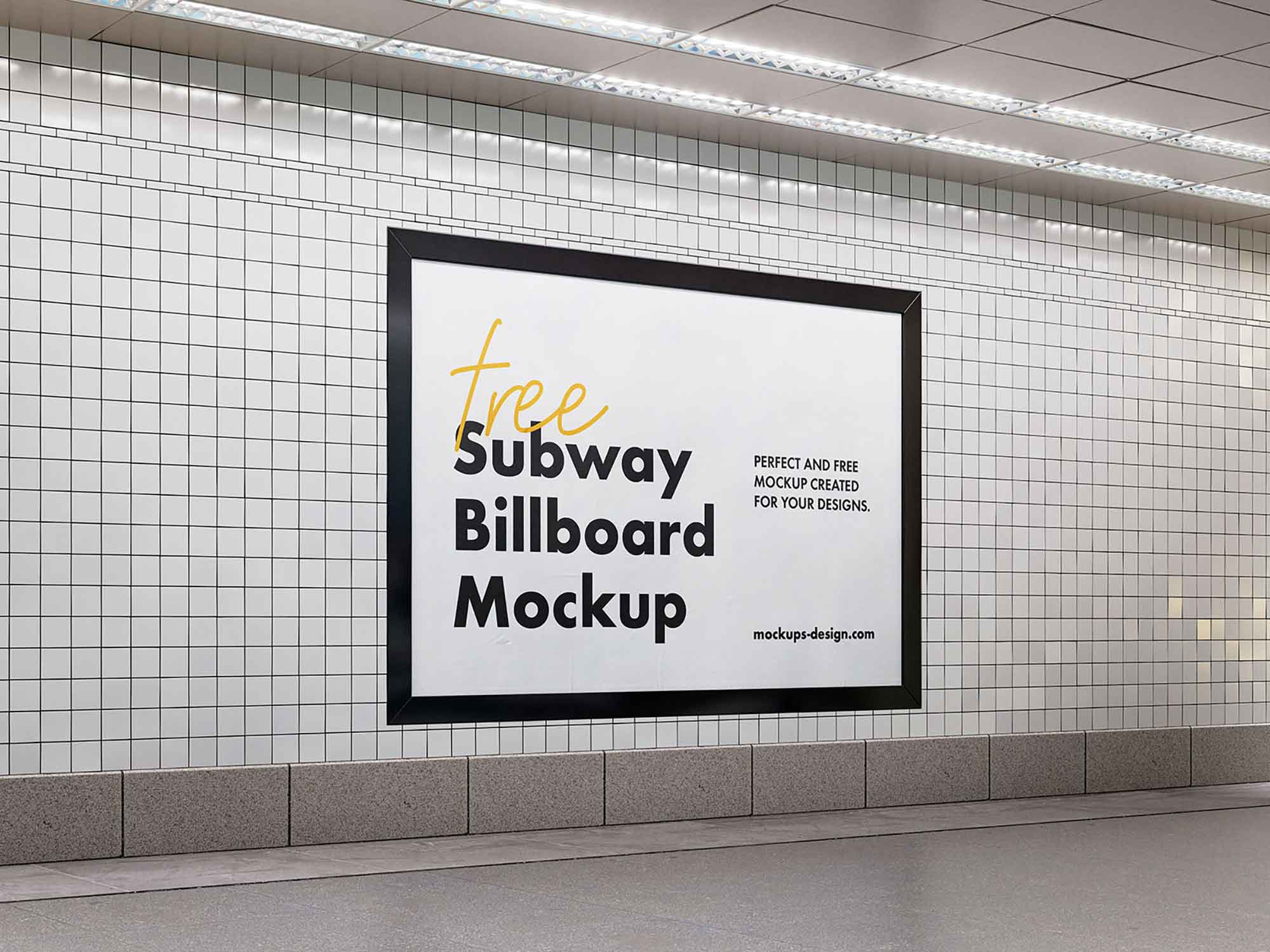Subway Billboard Mockup