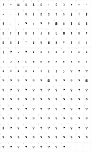 Mapa de caracteres da fonte Super Mario Bros Alphabet