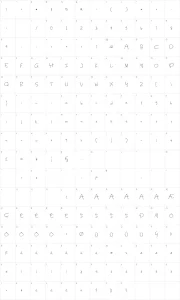 Mapa de caracteres da fonte Sweet Home Oklahoma
