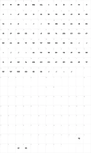 Mapa de caracteres da fonte Swinkydad