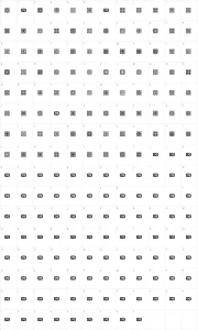Mapa de caracteres da fonte Symmetry