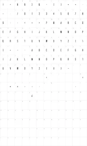 Mapa de caracteres da fonte Tall Dark And Handsome