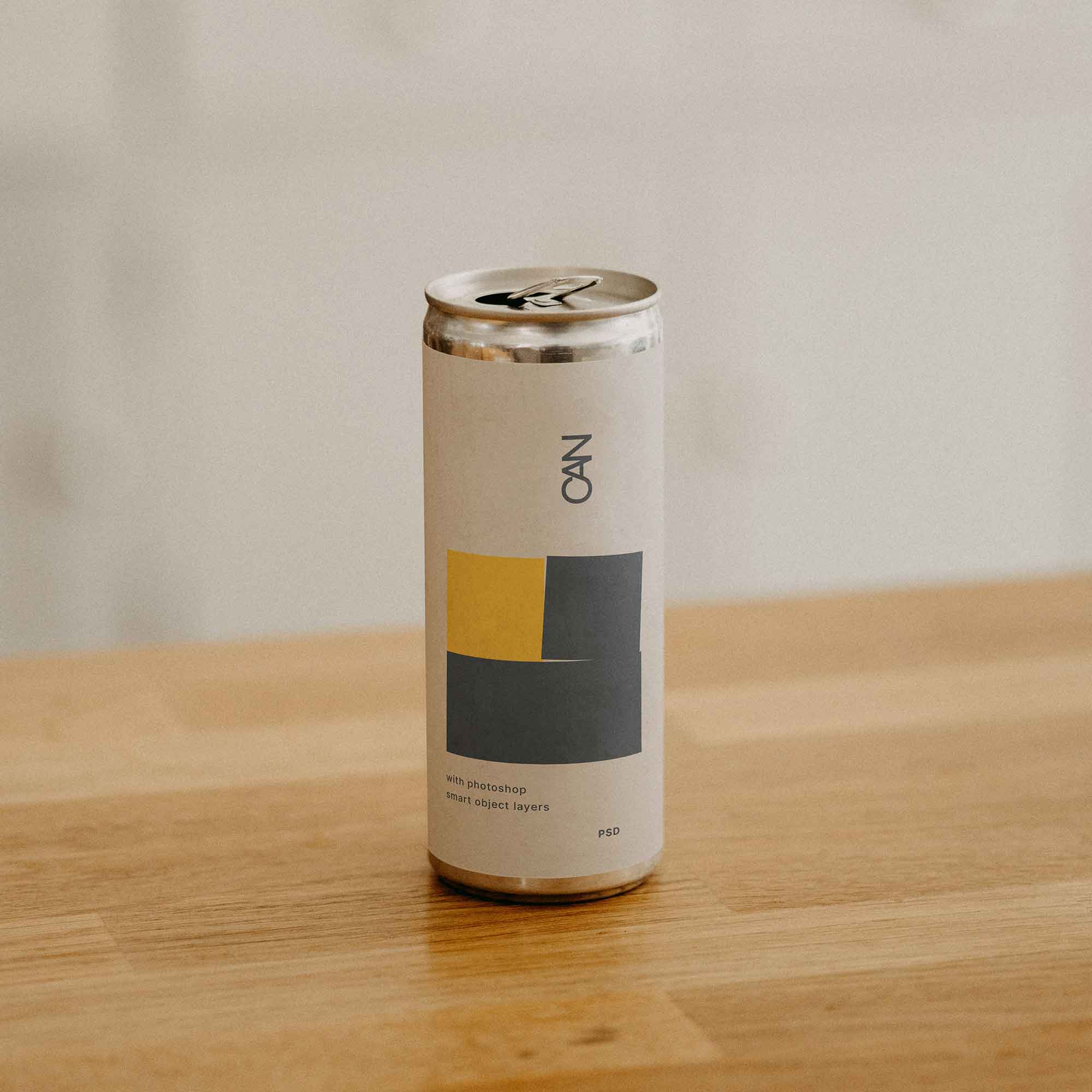 Tall Metal Can Mockup