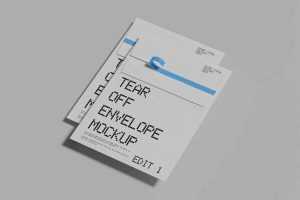 Tear off Envelope Mockup