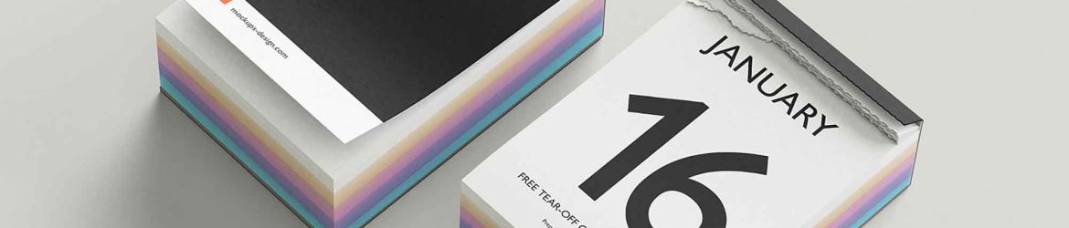 Tear-off Wall Calendar Mockup