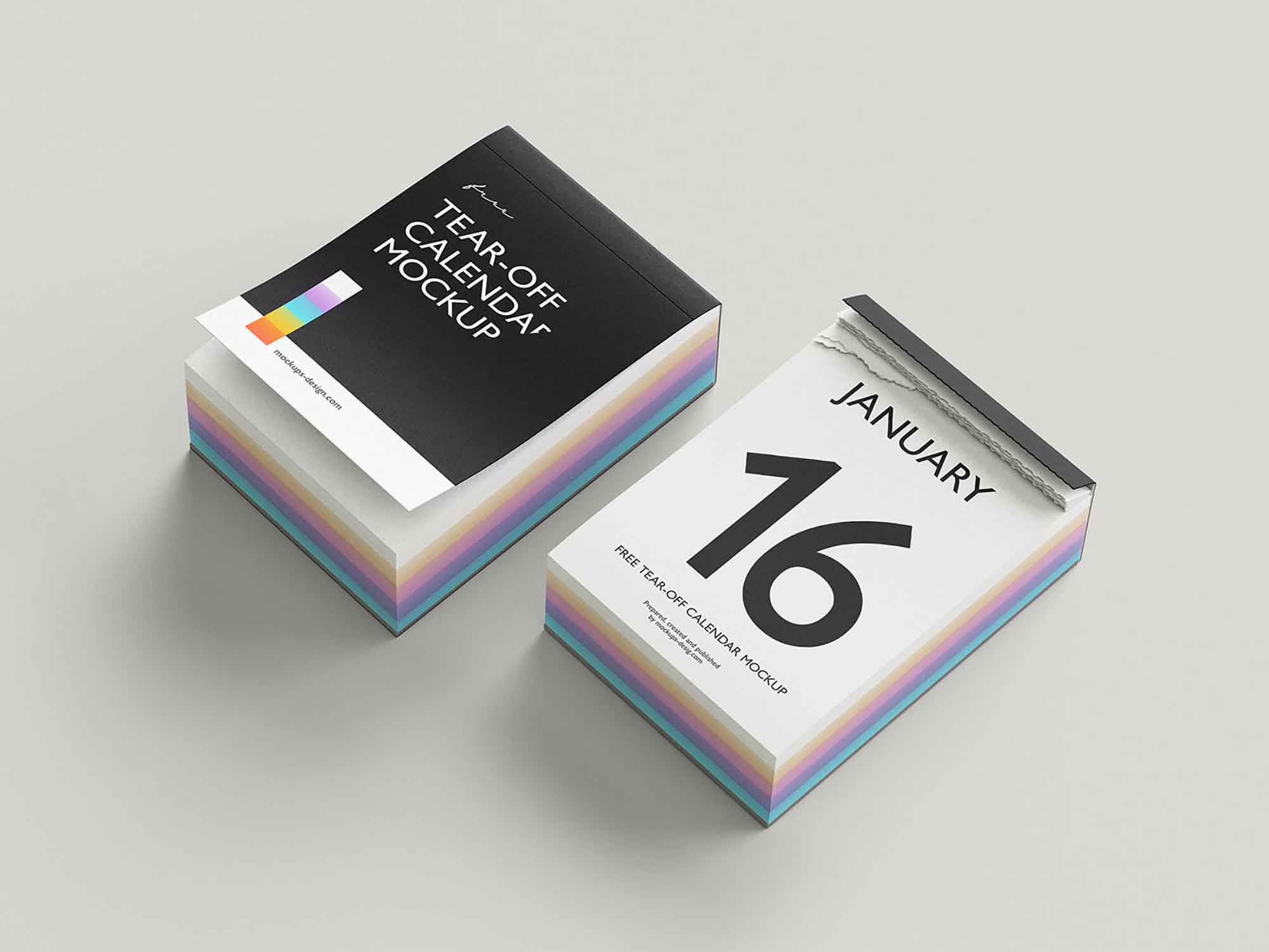 Tear-off Wall Calendar Mockup