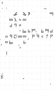 Mapa de caracteres da fonte Tengwar Eldanaro