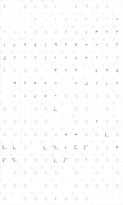 Mapa de caracteres da fonte Tengwar Gandalf